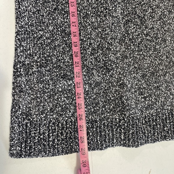 J. Jill Women's Long Cardigan XL with Button Black White Marble Size Small - Picture 9 of 9